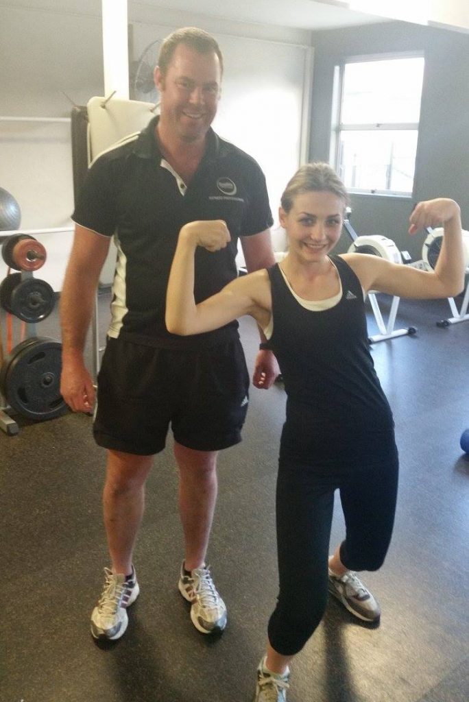 Personal trainer Cannon Hill QLD 4170 weight loss toned exercise fitness strength Georgia showing off her muscles! 2nd May 2017